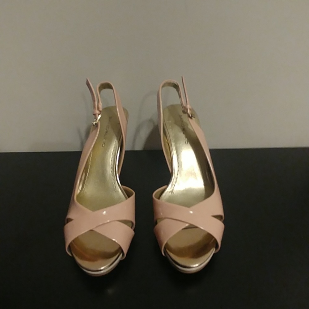 Bandolino pink open toe high heels
